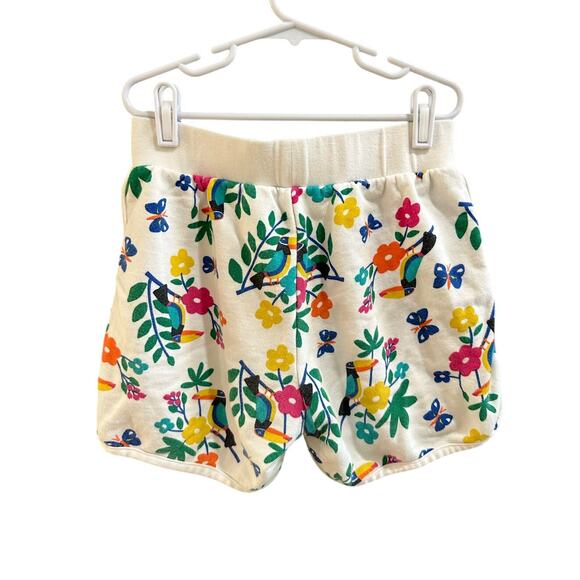 Hanna Andersson Toucan Flowers Track Shorts 100% Cotton Size 140cm 10Y - Picture 2 of 5